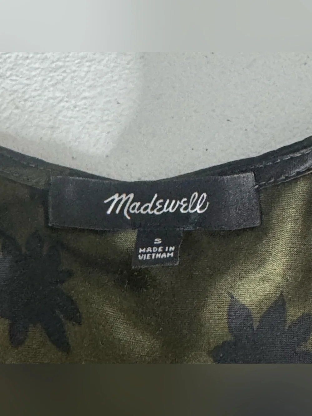 Madewell Satin Shirred Puff Sleeve Blouse Size S